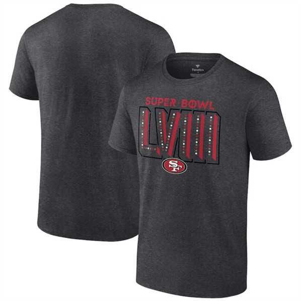 Men's San Francisco 49ers Heather Charcoal Super Bowl LVIII Local Team T-Shirt,We sell and wholesale Men's San Francisco 49ers Heather Charcoal Super Bowl LVIII Local Team T-Shirt on line form chian!
